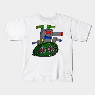 Mini Angry Tank Cartoon Kids T-Shirt